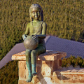 Large Outdoor Garden copper girl sculpture bronze children statues